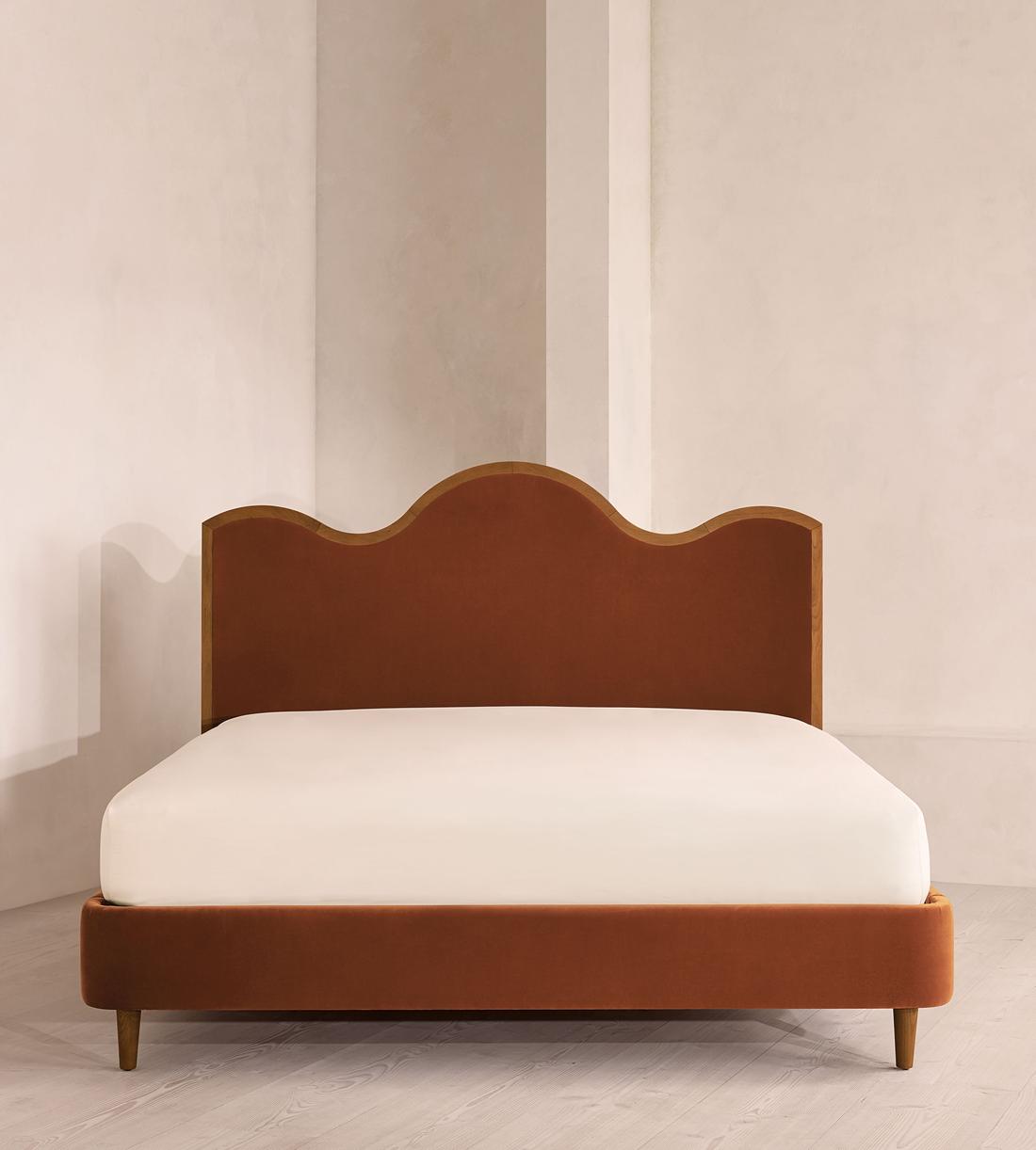 Aubrey Bed - Queen - Velvet - Cinnamon - US - Listing - Image 2