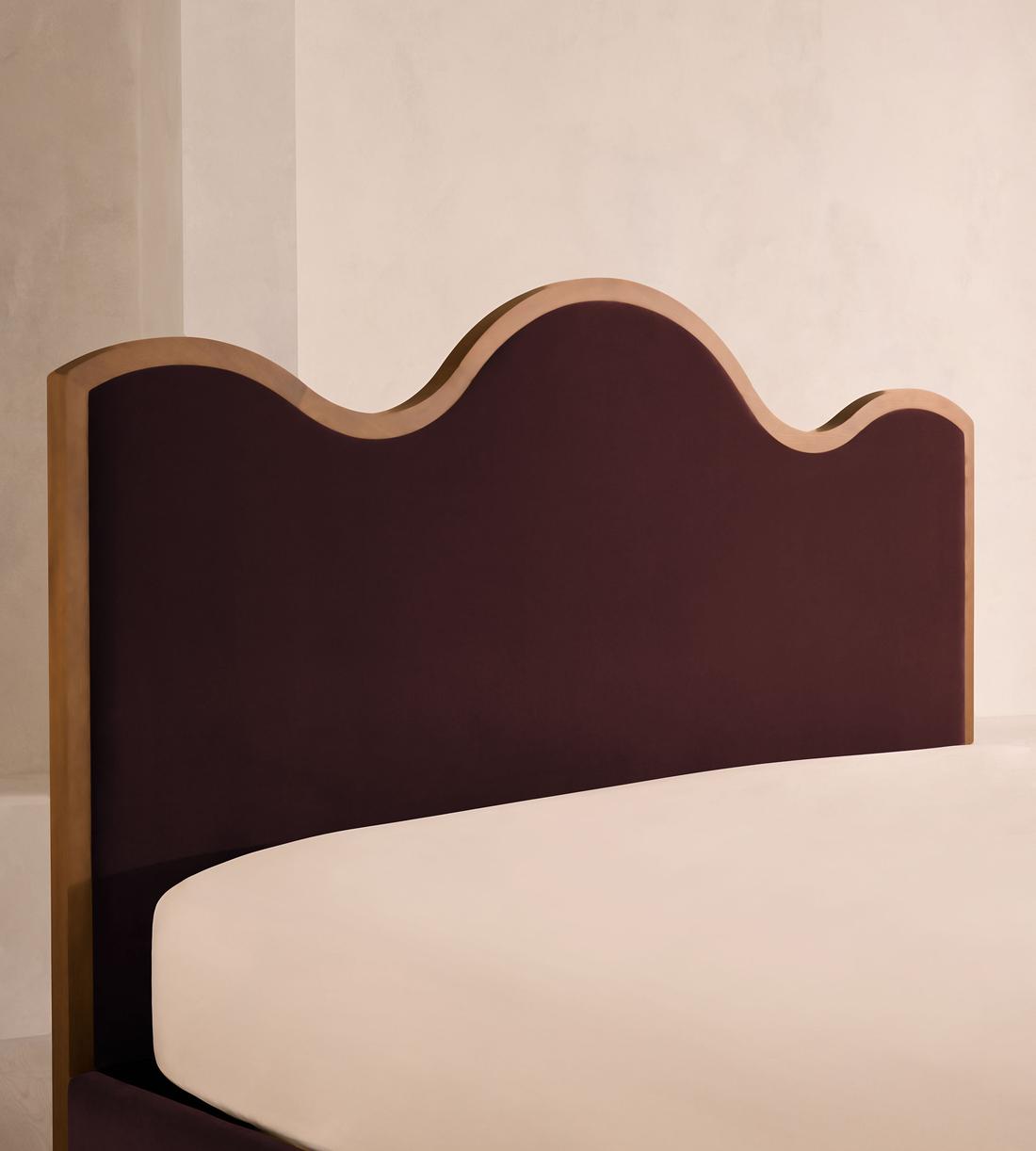 Aubrey Bed - King - Velvet - Aubergine - UK - Images - Image 3