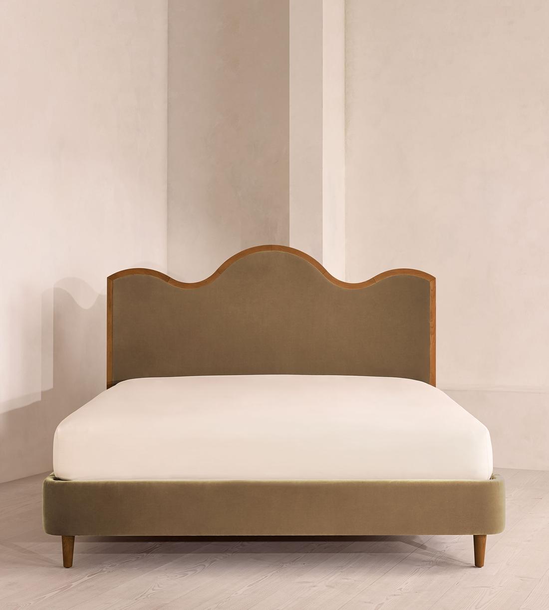 Aubrey Bed - Queen - Velvet - Truffle - US - Listing - Image 2