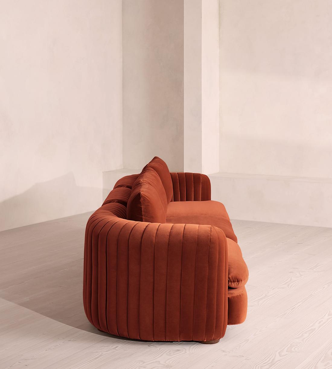 Vivienne Deeper Sit Modular Sofa - Four Seater - Velvet Rust UK - Images - Image 3