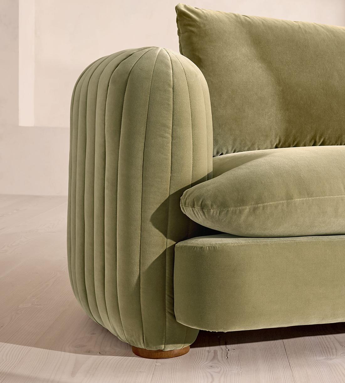 Vivienne Modular Sofa - Four Seater - Velvet Lichen - Images - Image 5