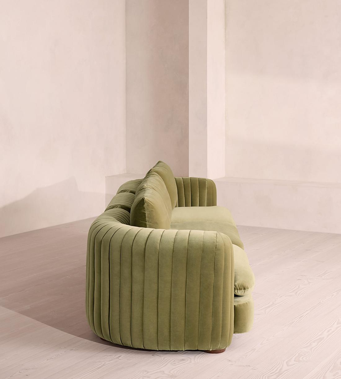 Vivienne Deeper Sit Modular Sofa - Four Seater - Velvet Lichen UK - Images - Image 3