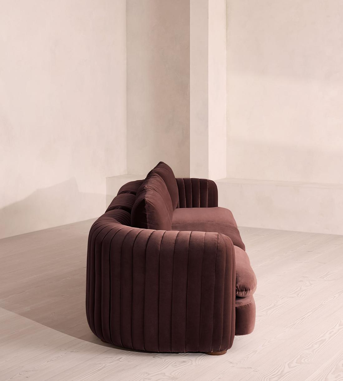 Vivienne Modular Sofa - Four Seater - Velvet - Aubergine - UK - Images - Image 3