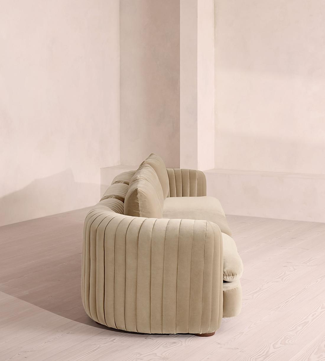 Vivienne Modular Sofa - Four Seater - Velvet - Oyster - UK - Images - Image 3