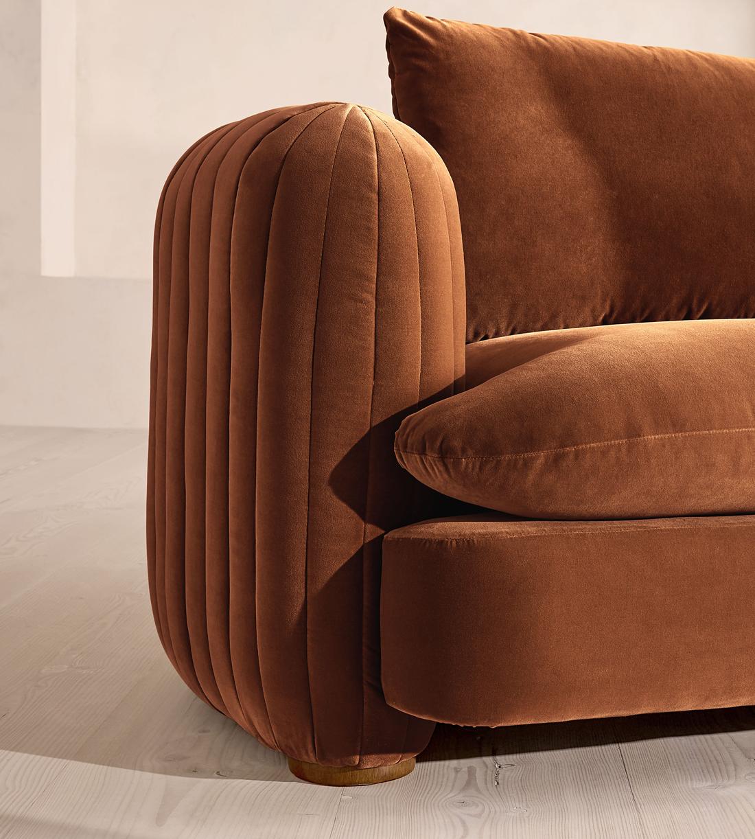 Vivienne Deeper Sit Modular Sofa - Four Seater - Velvet - Cinnamon - UK - Images - Image 5