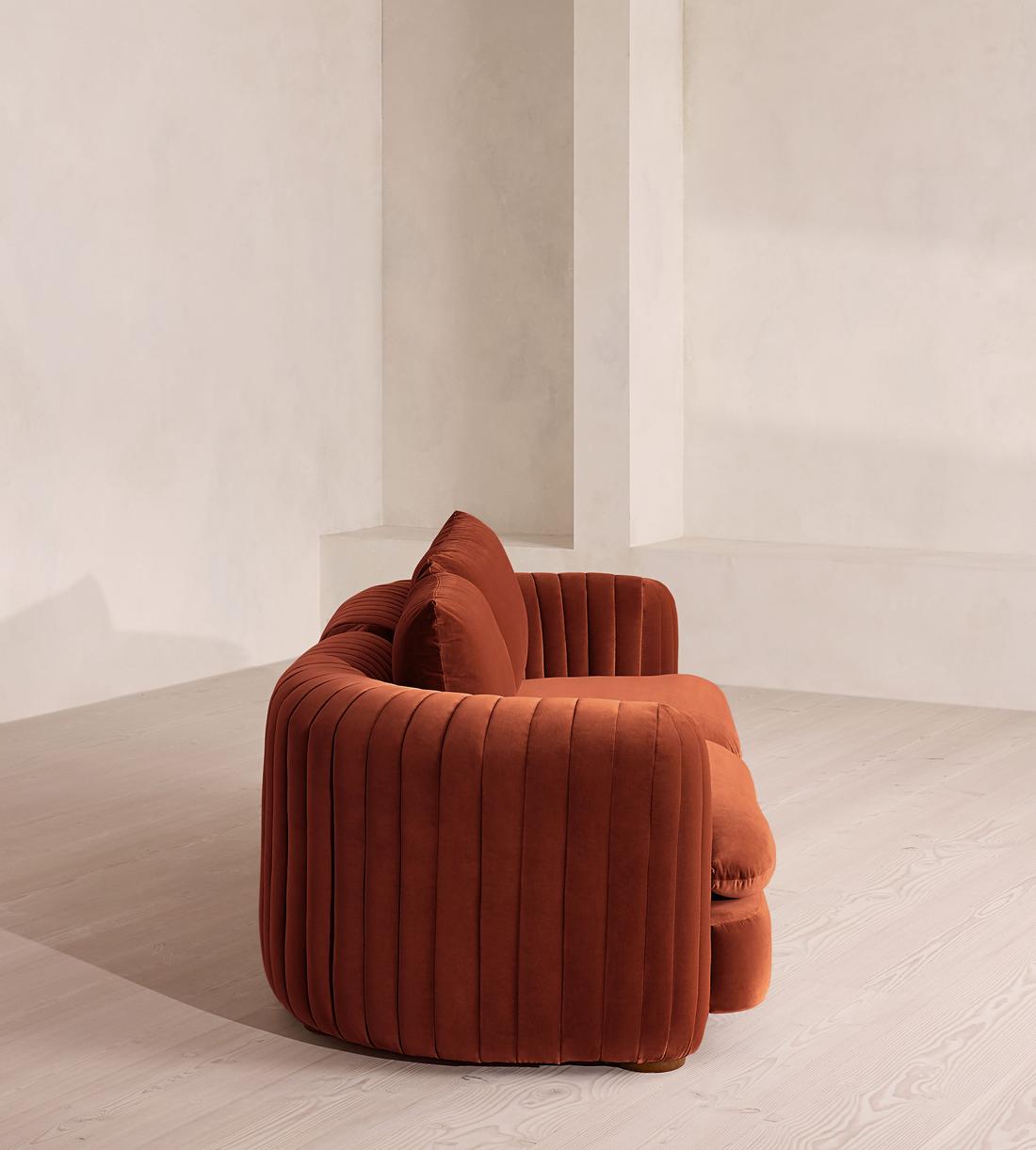 Vivienne Deeper Sit Modular Sofa - Three Seater - Velvet Rust UK - Images - Image 3