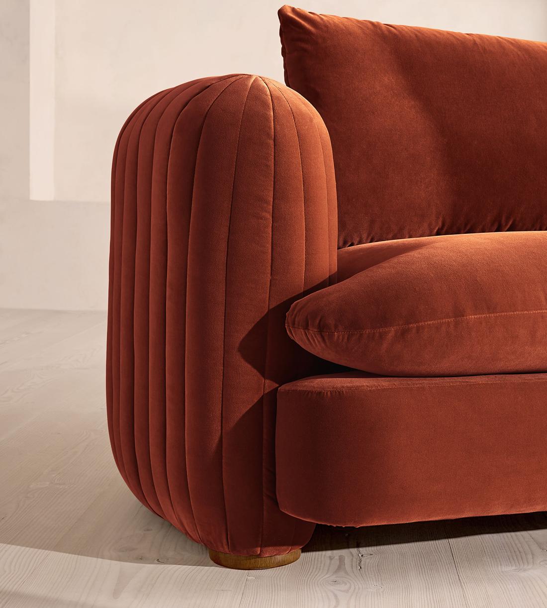 Vivienne Deeper Sit Modular Sofa - Three Seater - Velvet Rust UK - Images - Image 5