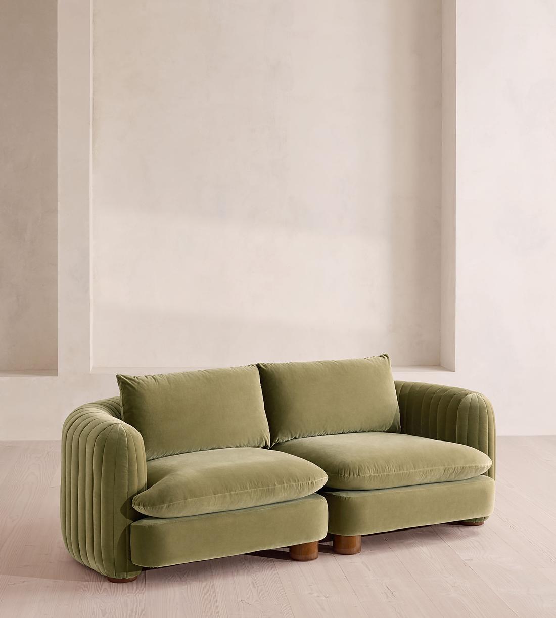 Vivienne Modular Sofa - Three Seater - Velvet Lichen - Listing - Image 2