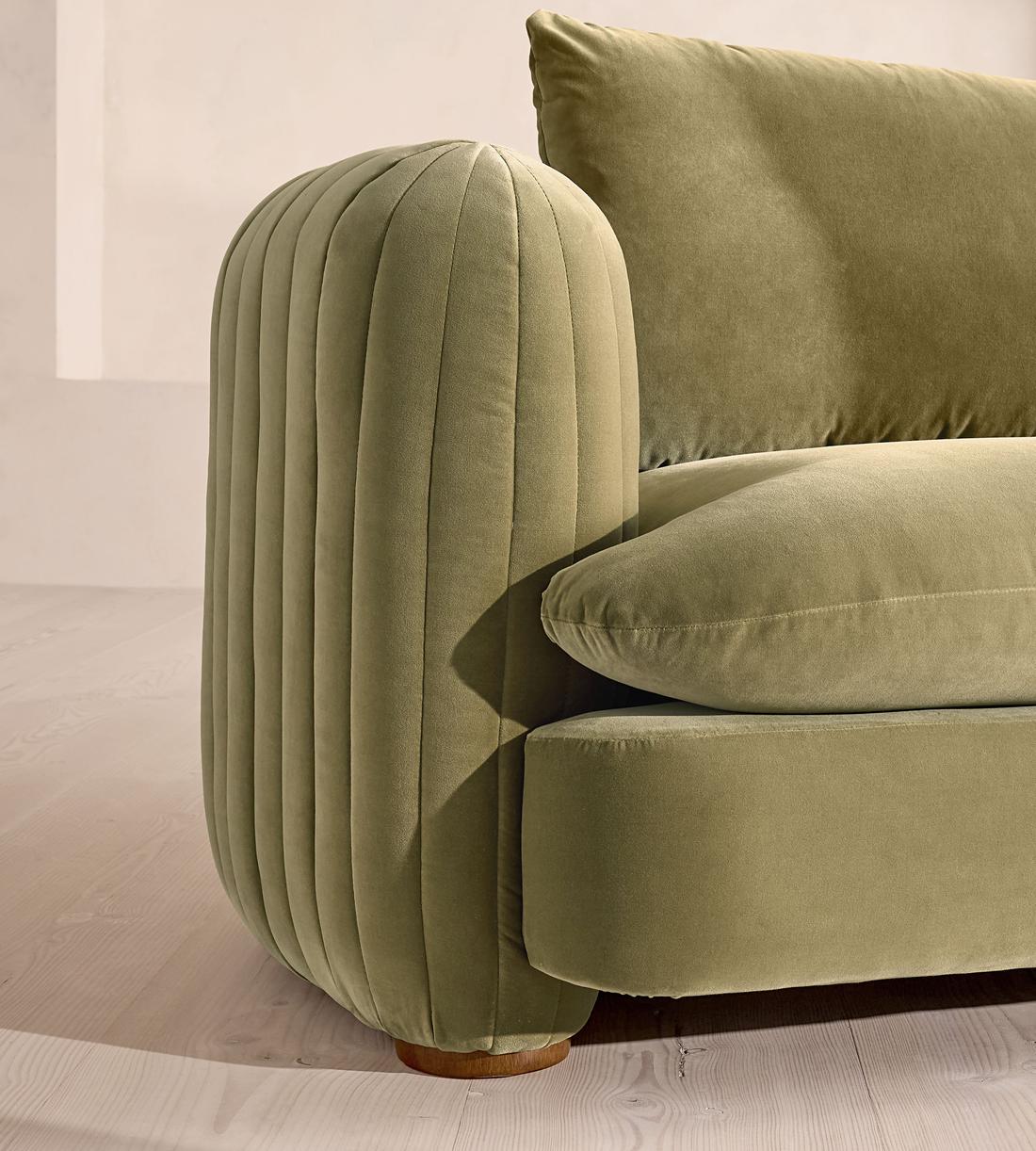 Vivienne Deeper Sit Sectional Sofa - Three Seater - Velvet Lichen US - Images - Image 5