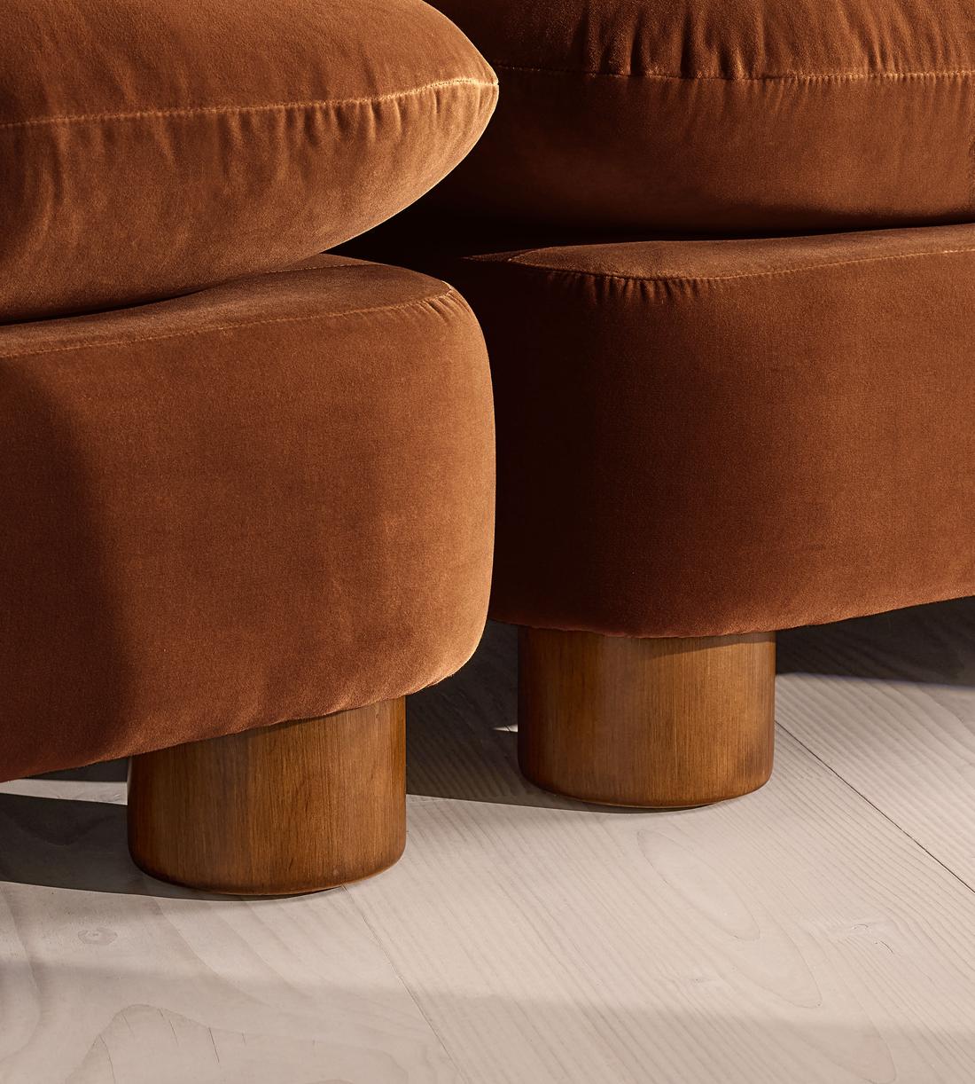 Vivienne Modular Sofa - Three Seater - Velvet - Cinnamon - UK - Images - Image 6