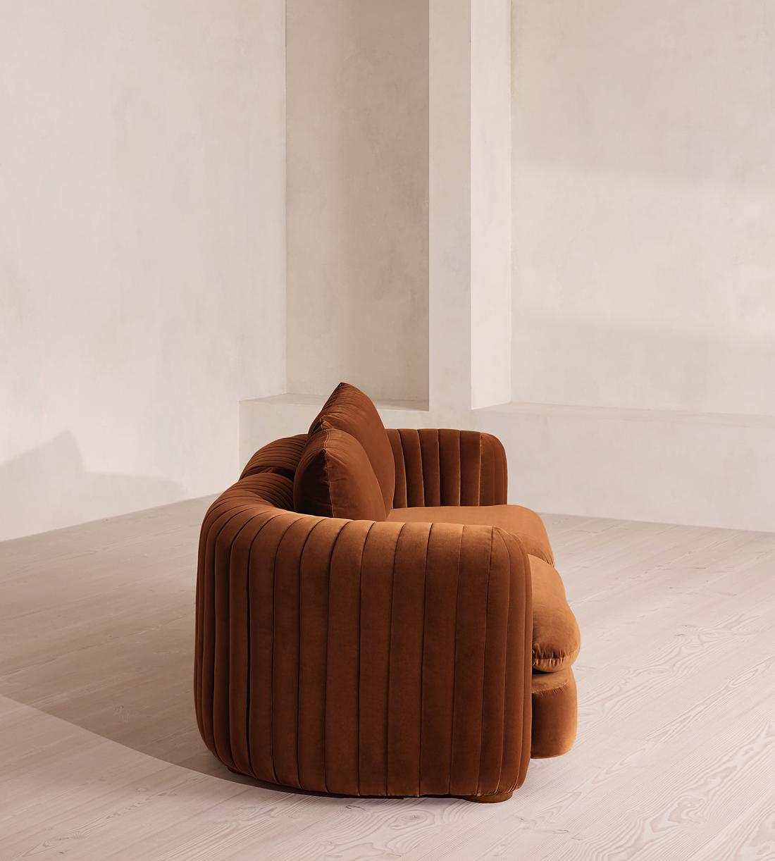 Vivienne Deeper Sit Modular Sofa - Three Seater - Velvet - Cinnamon - UK - Images - Image 3