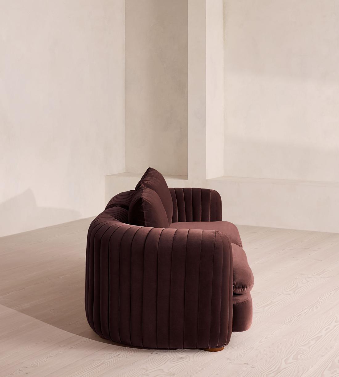 Vivienne Deeper Sit Modular Sofa - Three Seater - Velvet - Aubergine - UK - Images - Image 3