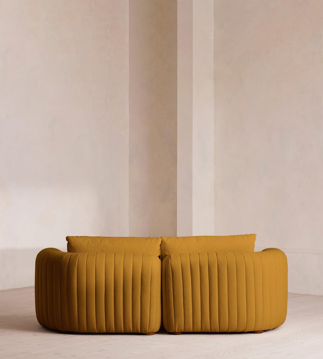 Vivienne Modular Sofa - Three Seater - Linen - Turmeric - UK - Images - Image 3