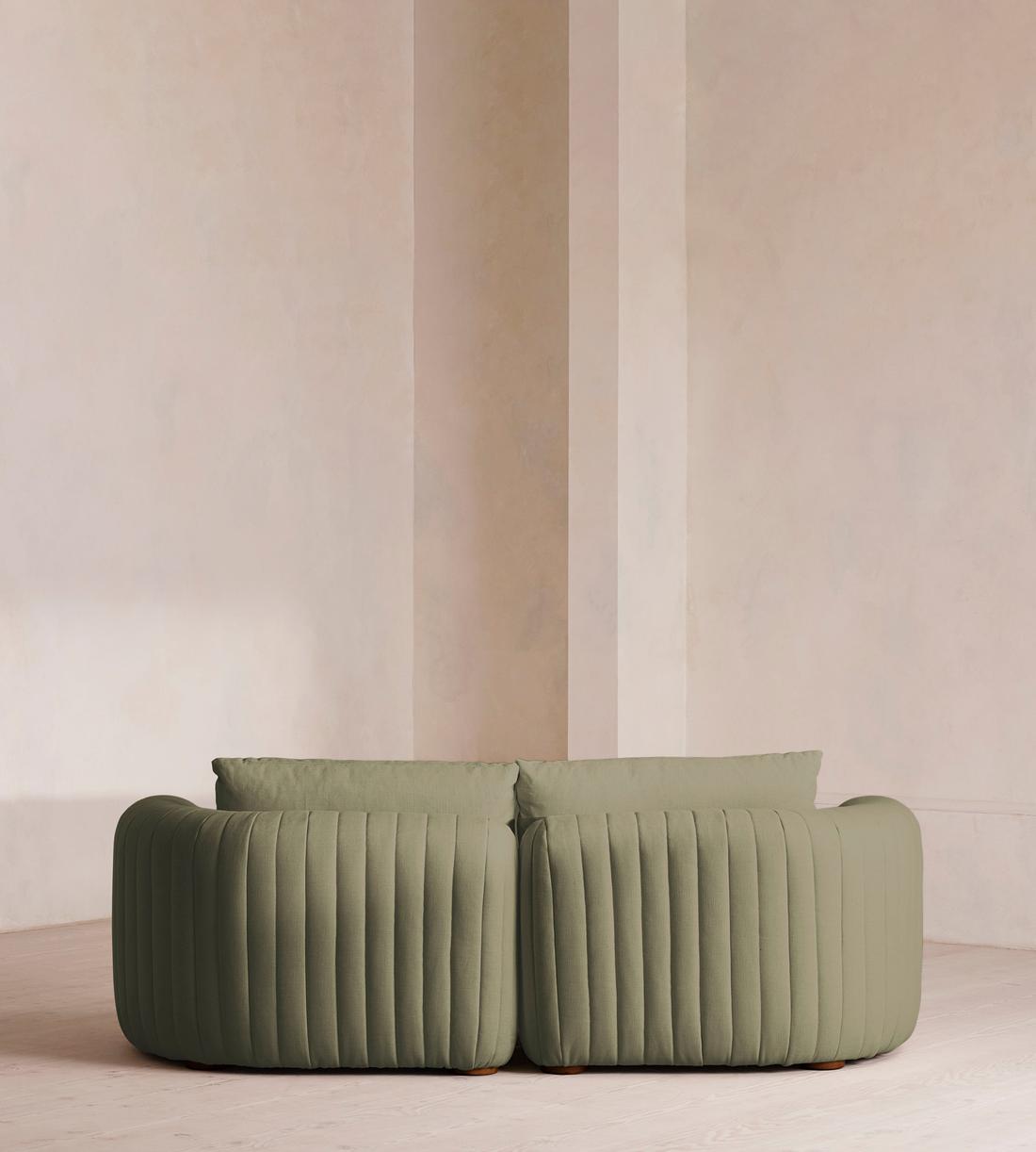 Vivienne Deeper Sit Modular Sofa - Three Seater - Linen - Sage - Images - Image 3