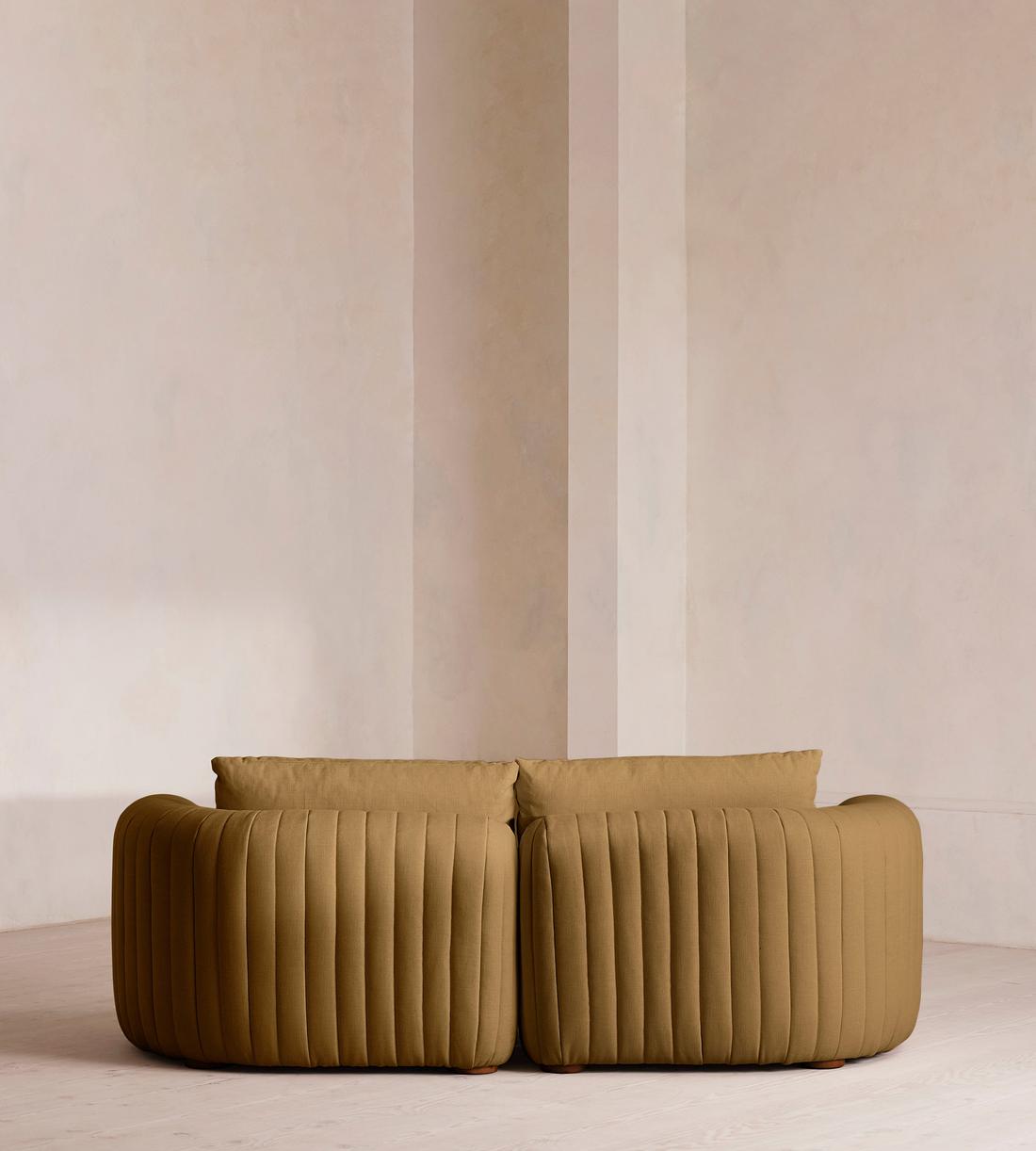 Vivienne Deeper Sit Modular Sofa - Three Seater - Linen - Ochre - Images - Image 3
