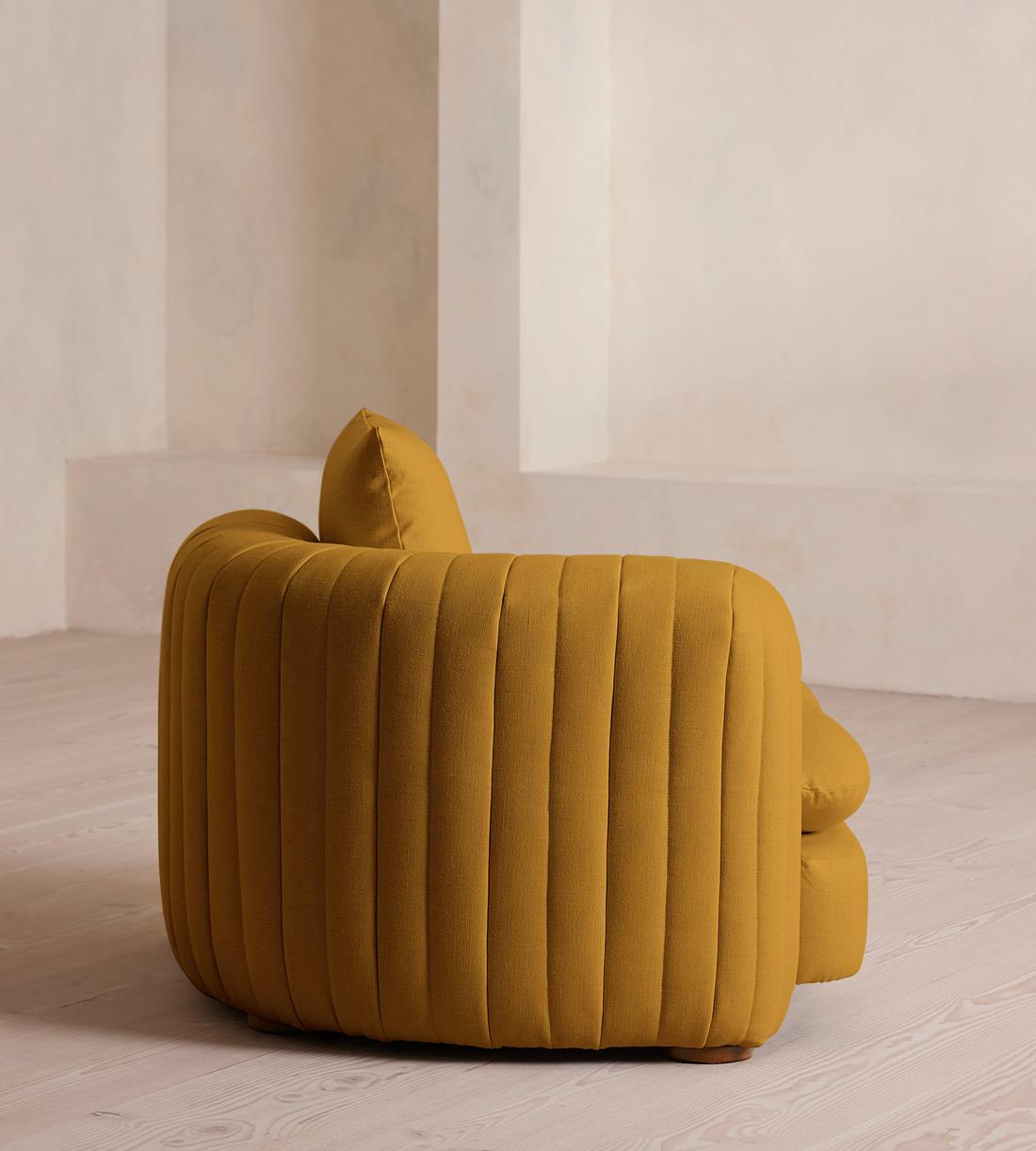 Vivienne Deeper Sit Sectional Sofa - Left Arm Module - Linen - Turmeric - US - Image 3