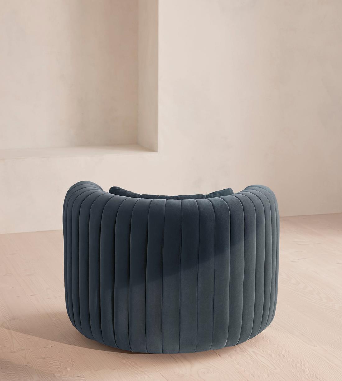 Vivienne Armchair - Velvet - Grey Blue - Images - Image 4