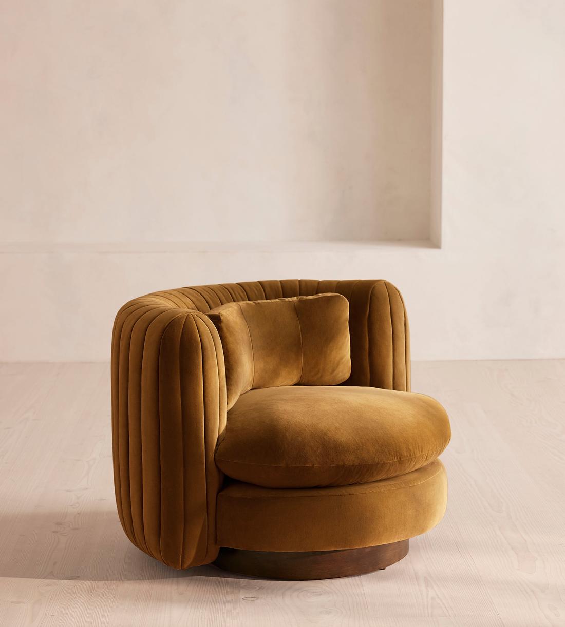 Vivienne Armchair - Velvet - Mustard - Listing - Image 1