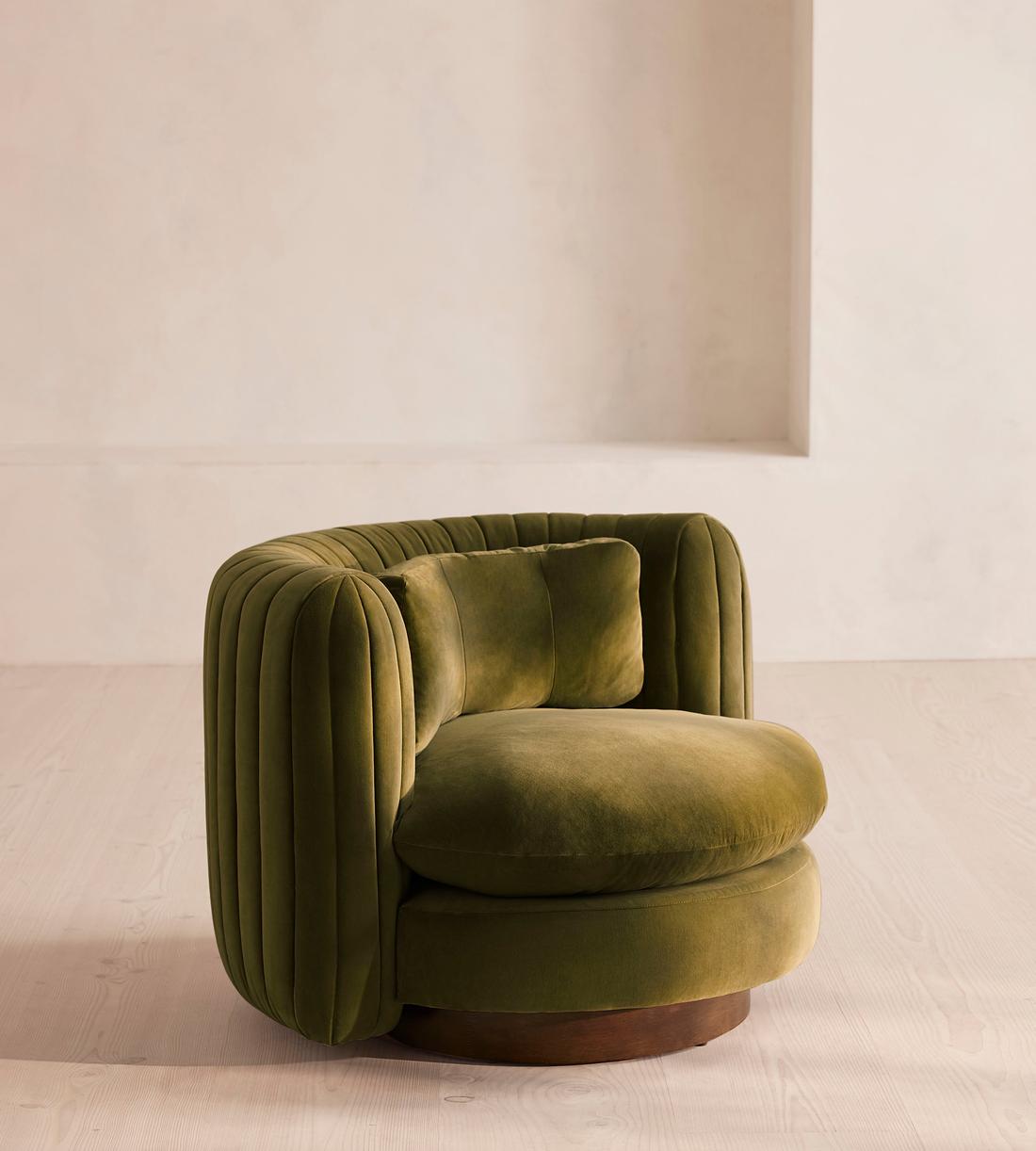 Vivienne Armchair - Velvet - Olive - Listing - Image 3