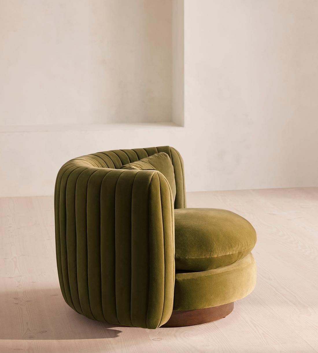 Vivienne Armchair - Velvet - Olive - US - Images - Image 3