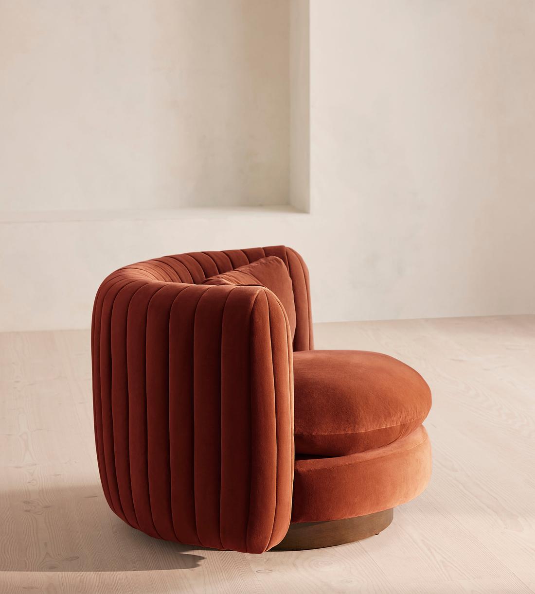 Vivienne Armchair - Velvet - Rust - US - Images - Image 3