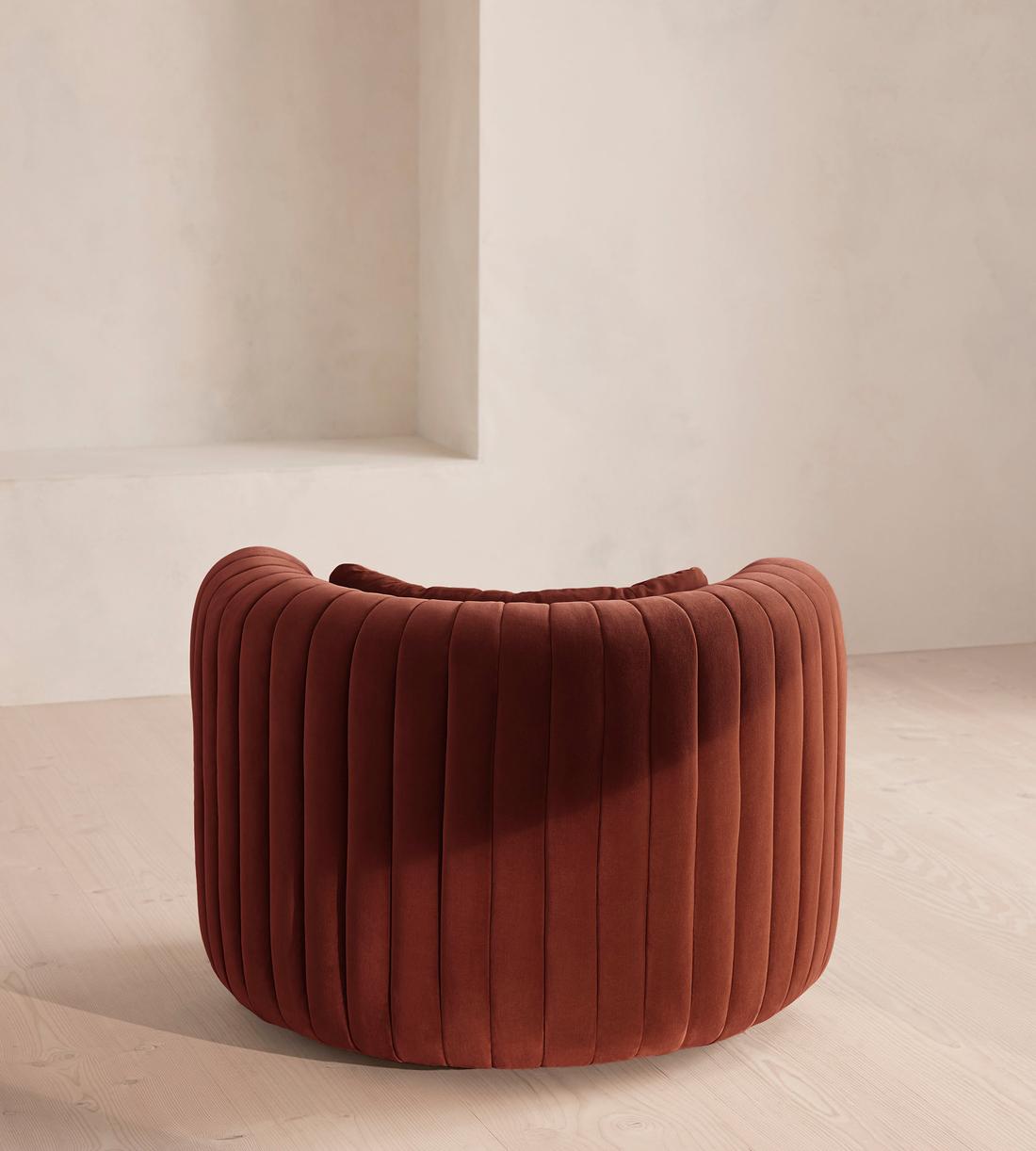 Vivienne Armchair - Velvet - Rust - US - Images - Image 4