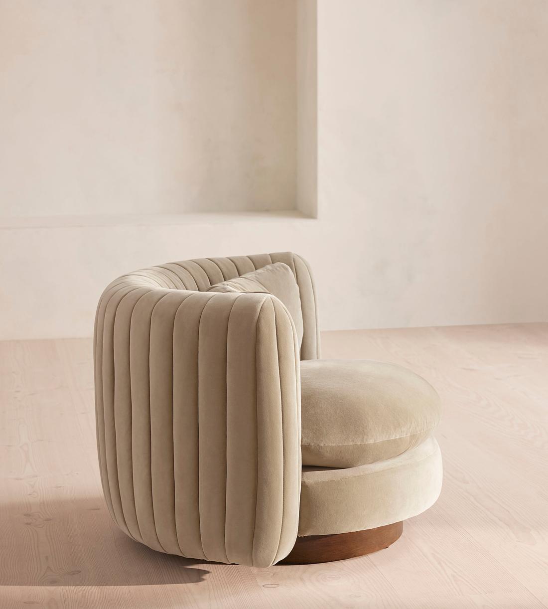Vivienne Armchair - Velvet - Oyster - US - Images - Image 3