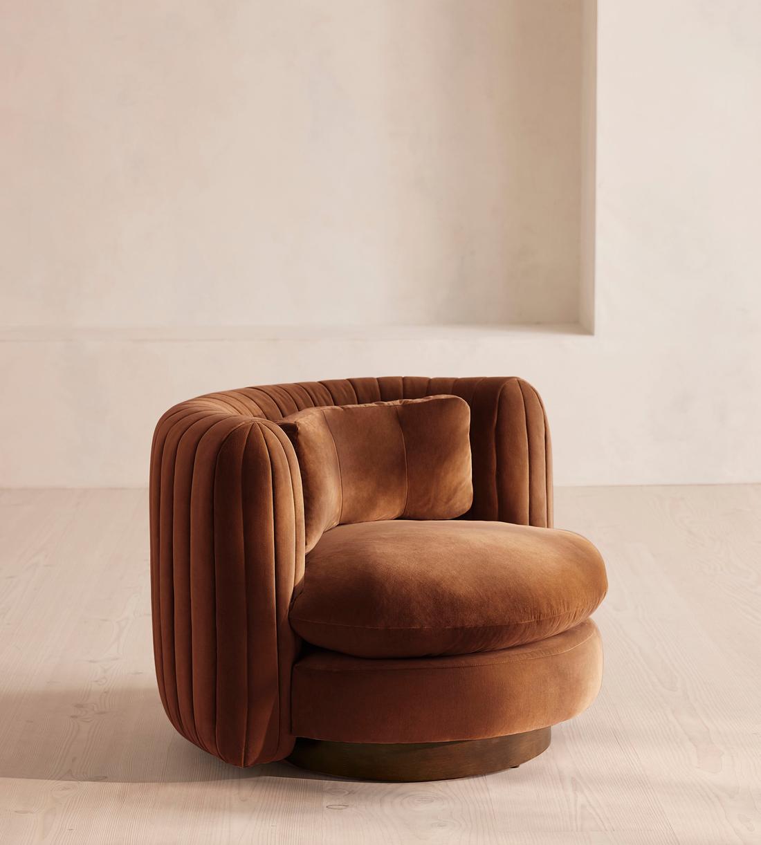 Vivienne Armchair - Velvet - Cinnamon - US - Listing - Image 1