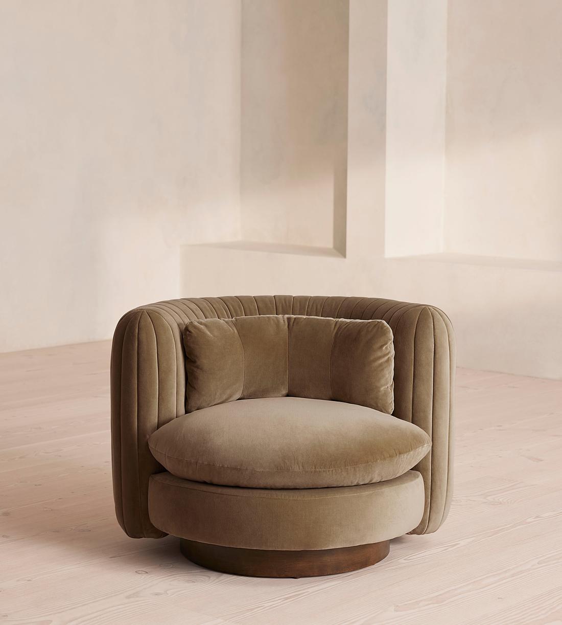Vivienne Armchair - Velvet - Truffle - US - Listing - Image 2