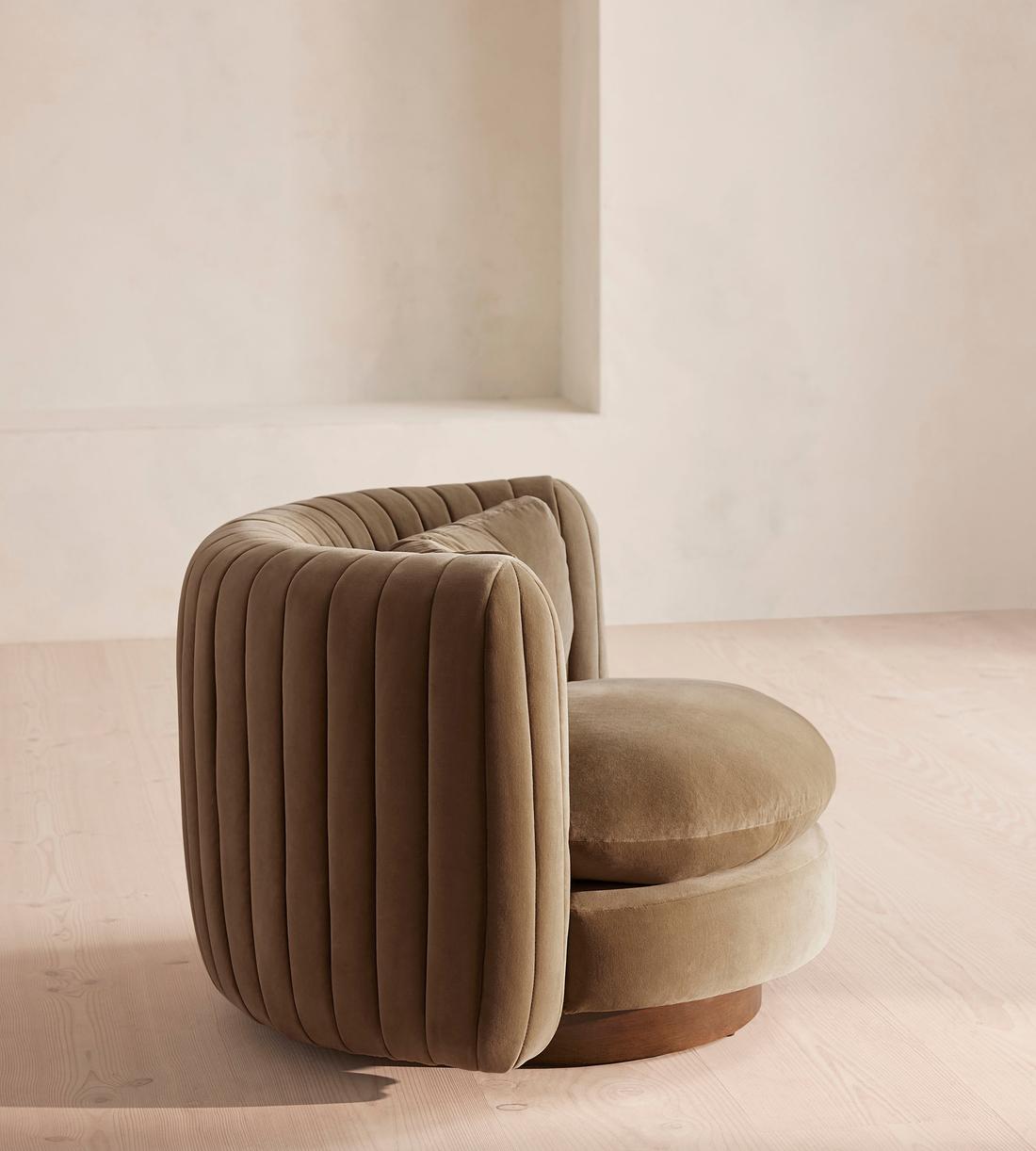 Vivienne Armchair - Velvet - Truffle - US - Images - Image 3