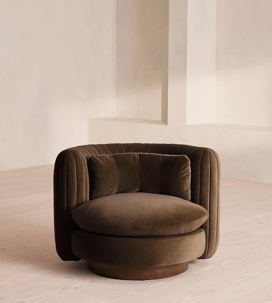 Vivienne Armchair - Velvet - Chocolate - Listing - Image 2