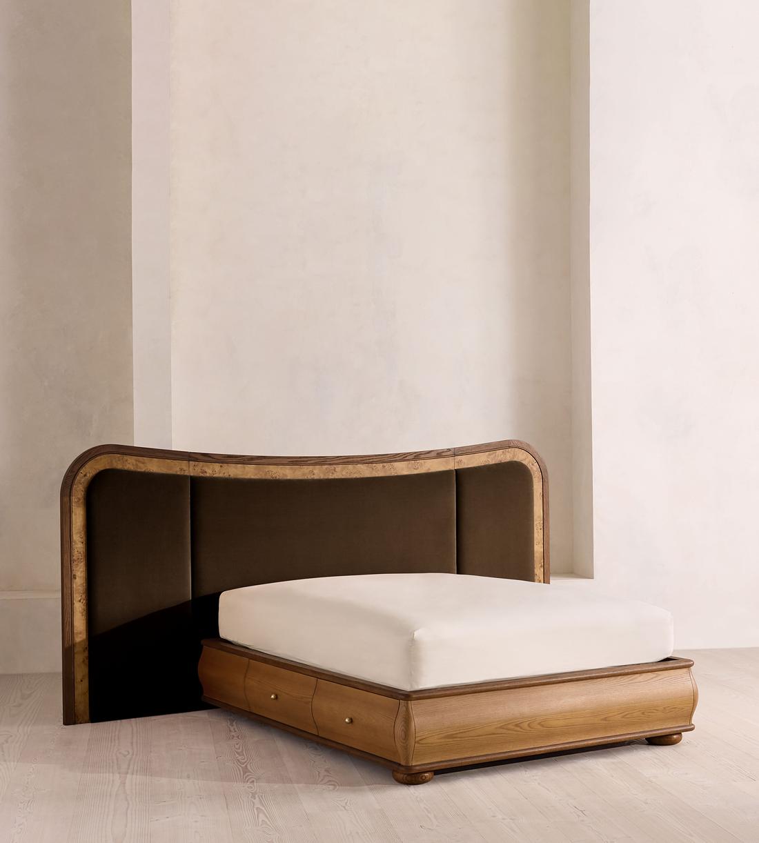 Alana Bed - King - Velvet - Chocolate - Listing - Image 1