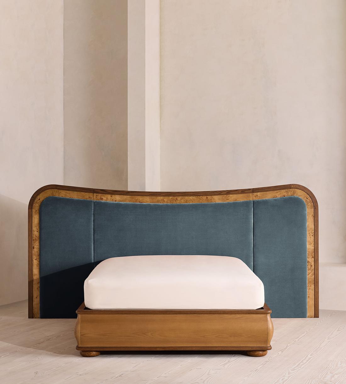 Alana Bed - King - Velvet - Grey Blue - Listing - Image 2
