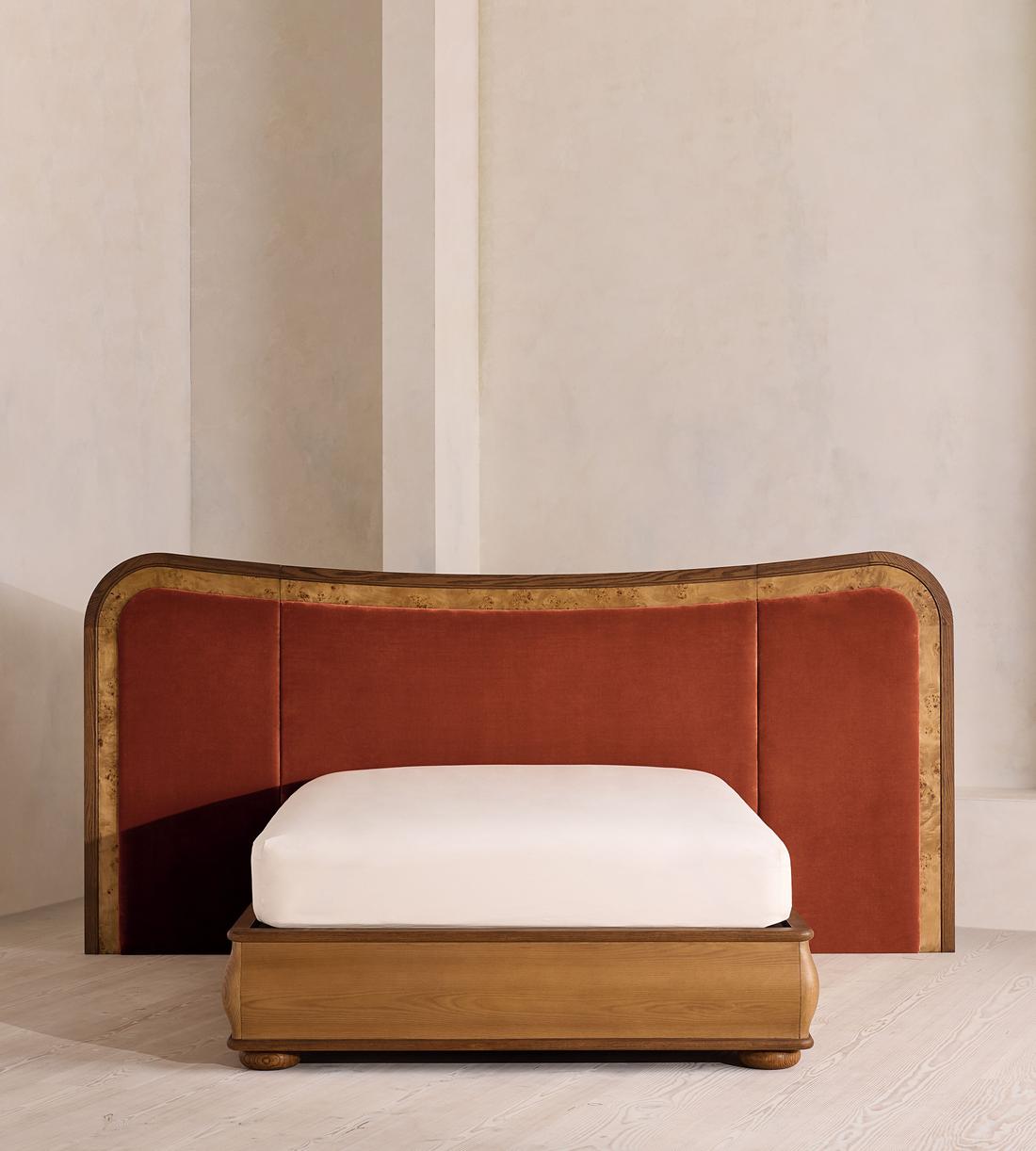Alana Bed - Queen - Velvet - Rust - US - Lifestyle - Image 2