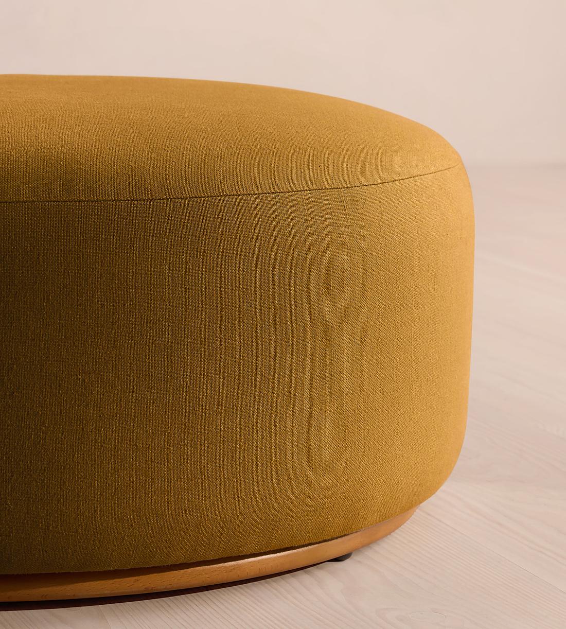 Aline Ottoman - Linen - Turmeric - UK - Image 4