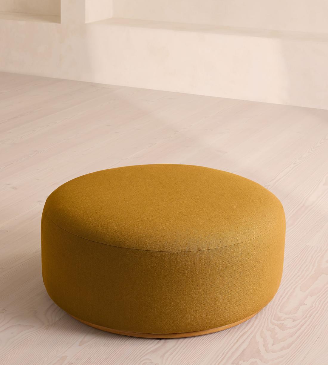 Aline Ottoman - Linen - Turmeric - US - Listing - Image 2