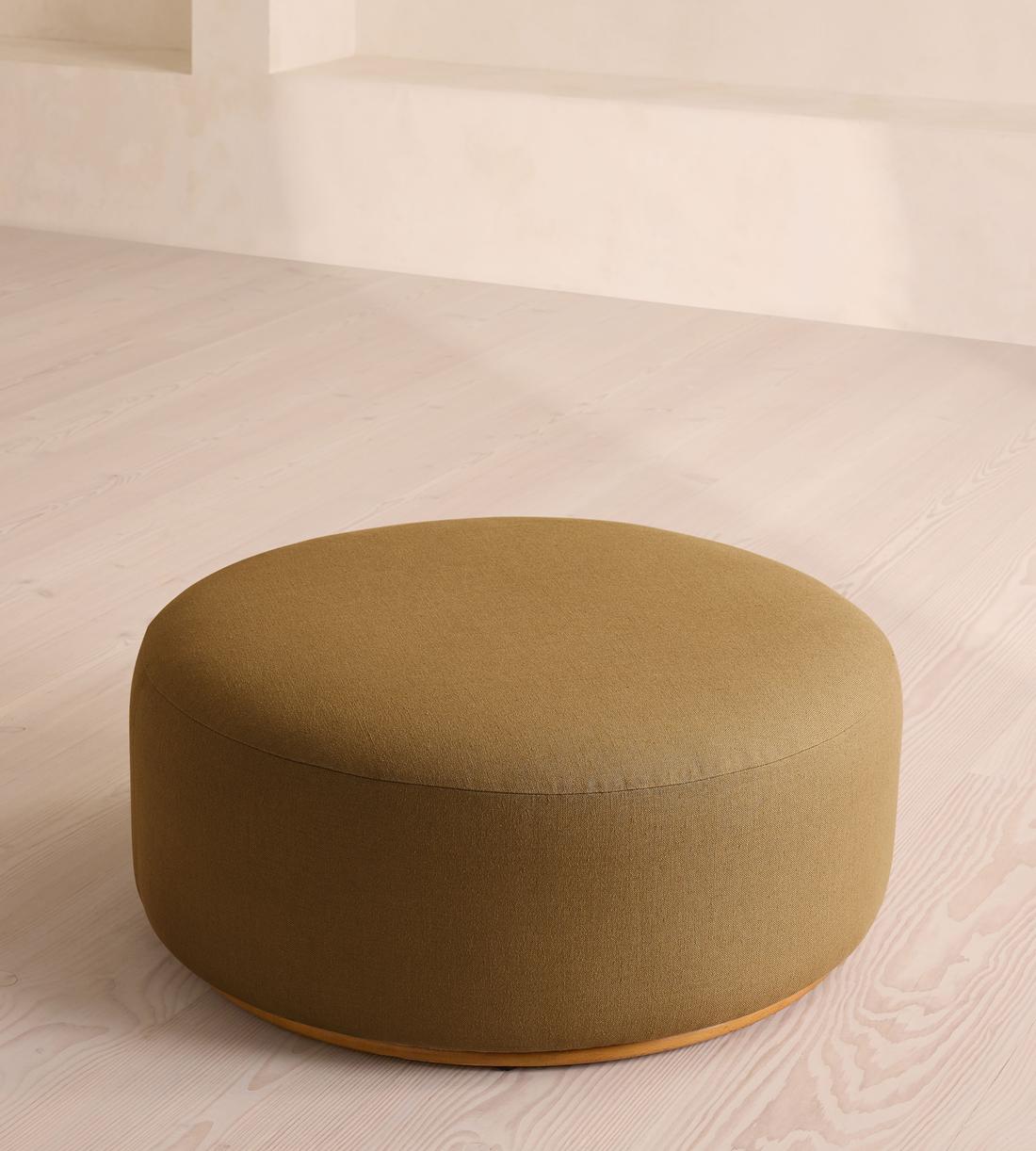 Aline Ottoman - Linen - Ochre - US - Listing - Image 2