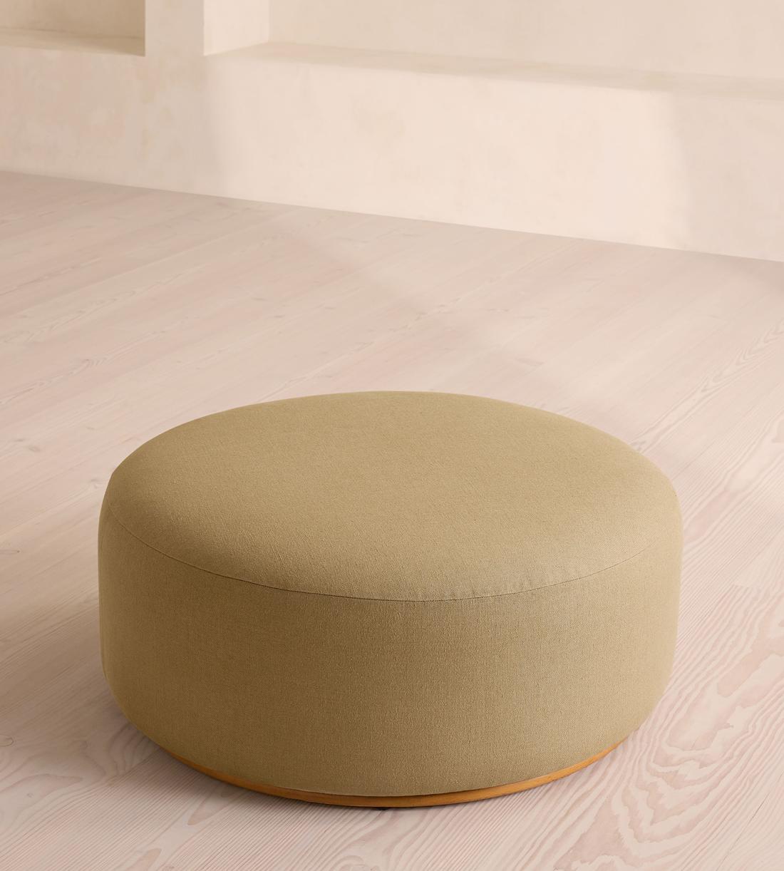 Aline Ottoman - Linen - Wheat - US - Listing - Image 2