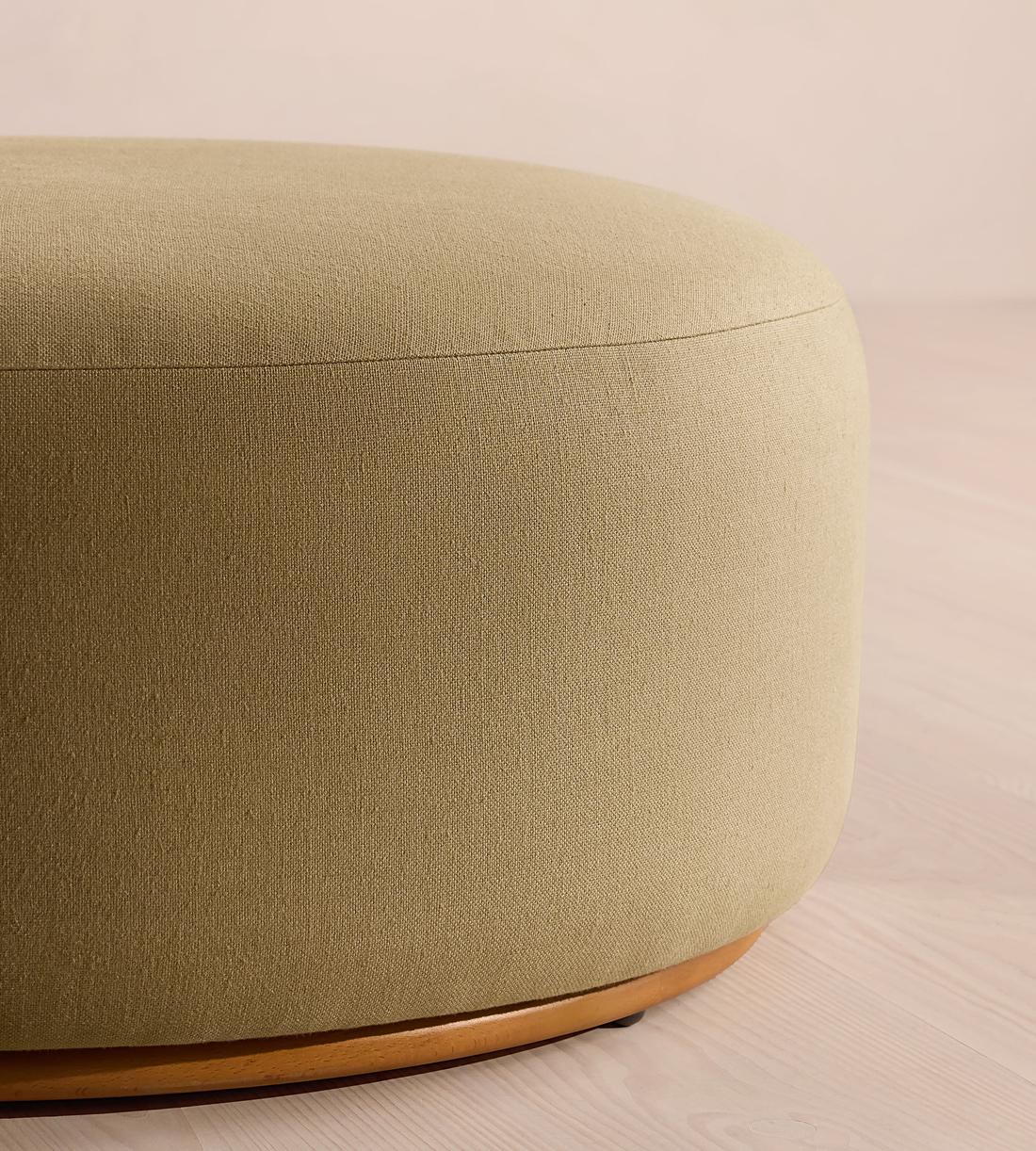 Aline Ottoman - Linen - Wheat - US - Images - Image 4