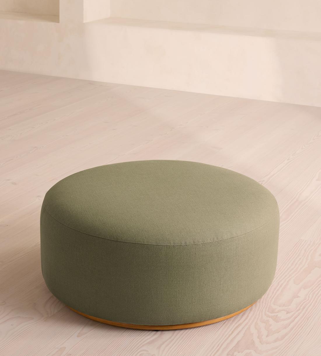 Aline Ottoman - Linen - Sage - UK - Image 2