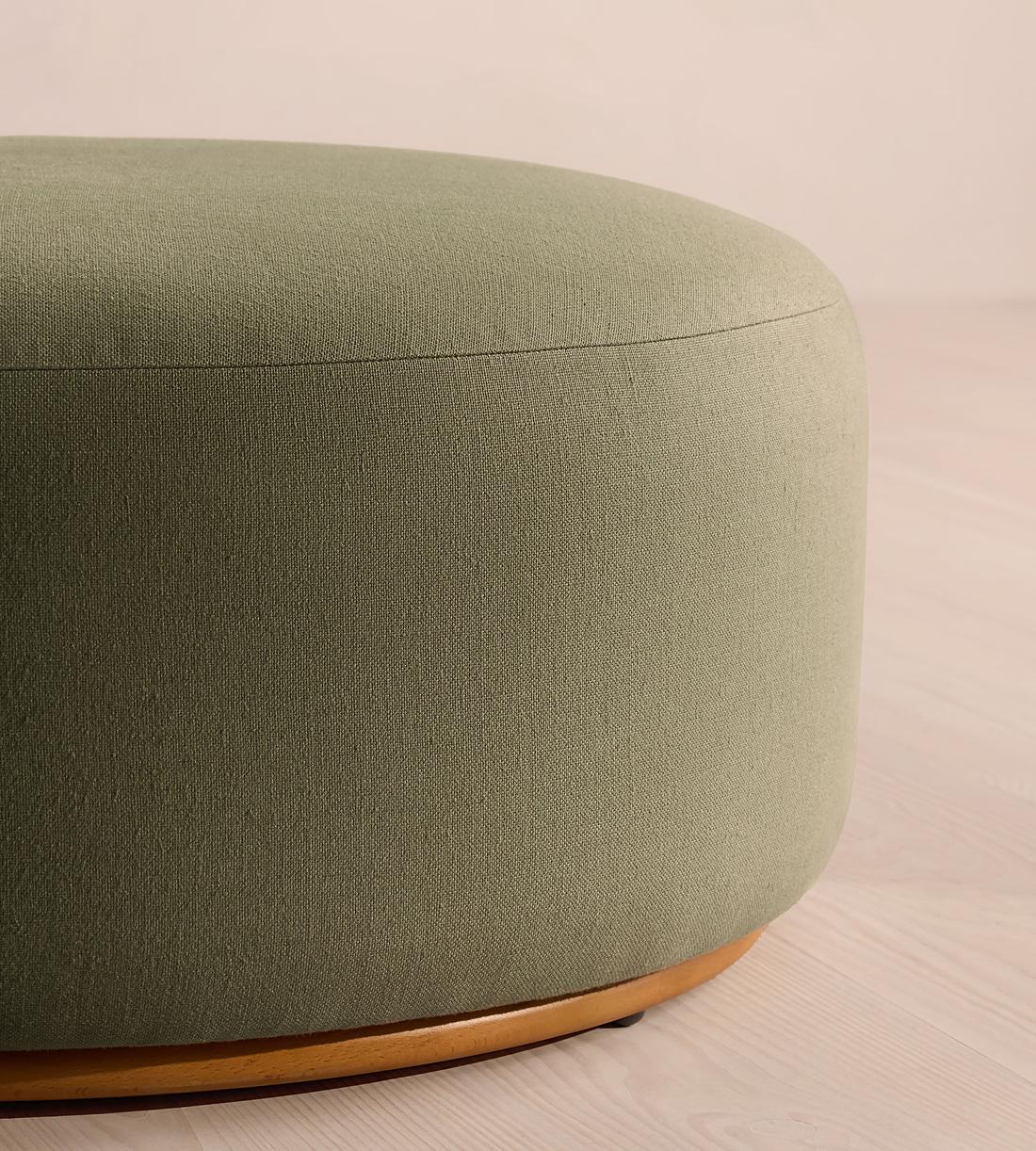 Aline Ottoman - Linen - Sage - UK - Image 4