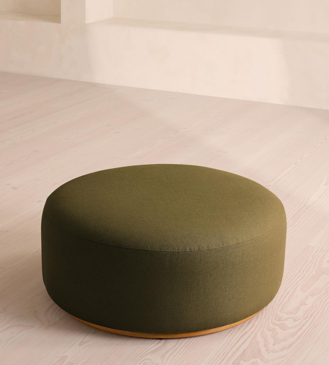 Aline Ottoman - Linen - Olive - US - Listing - Image 2