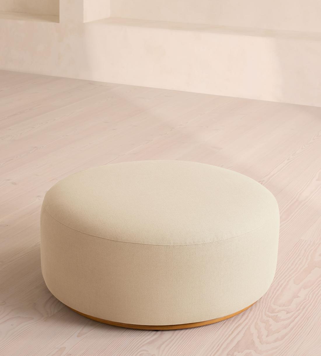 Aline Ottoman - Linen - Bisque - US - Image 2