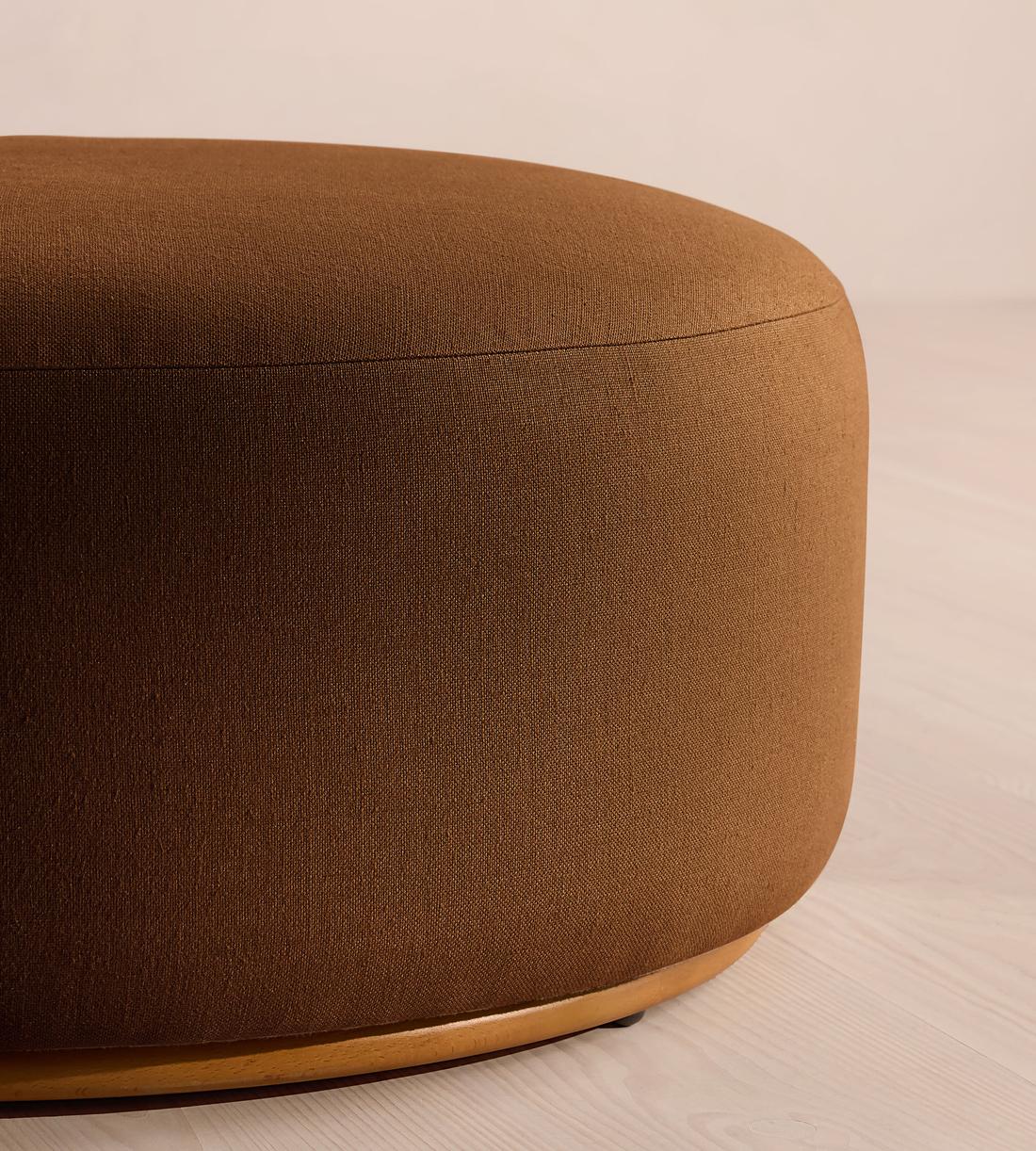 Aline Ottoman - Linen - Terracotta - UK - Image 4