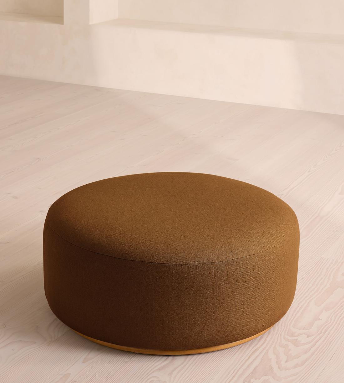 Aline Ottoman - Linen - Terracotta - US - Listing - Image 2