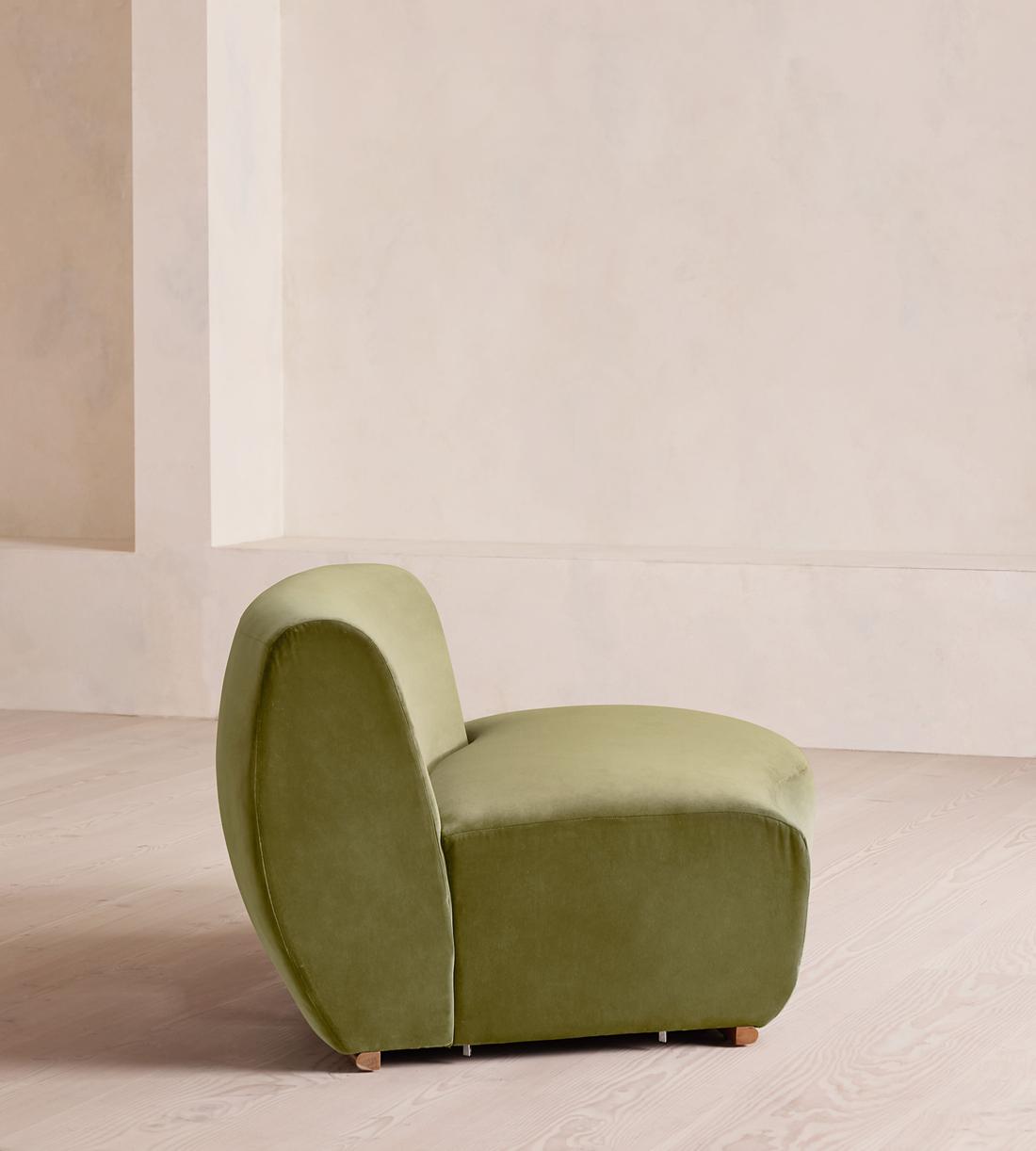 Aline Serpentine Modular Sofa - Middle Section - Lichen Velvet - Image 7