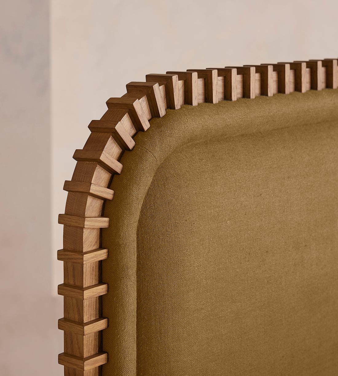 Angus Bed - King - Linen - Ochre - Images - Image 4