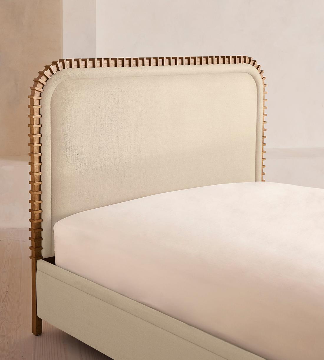 Angus Bed - King - Linen - Bisque - Images - Image 3