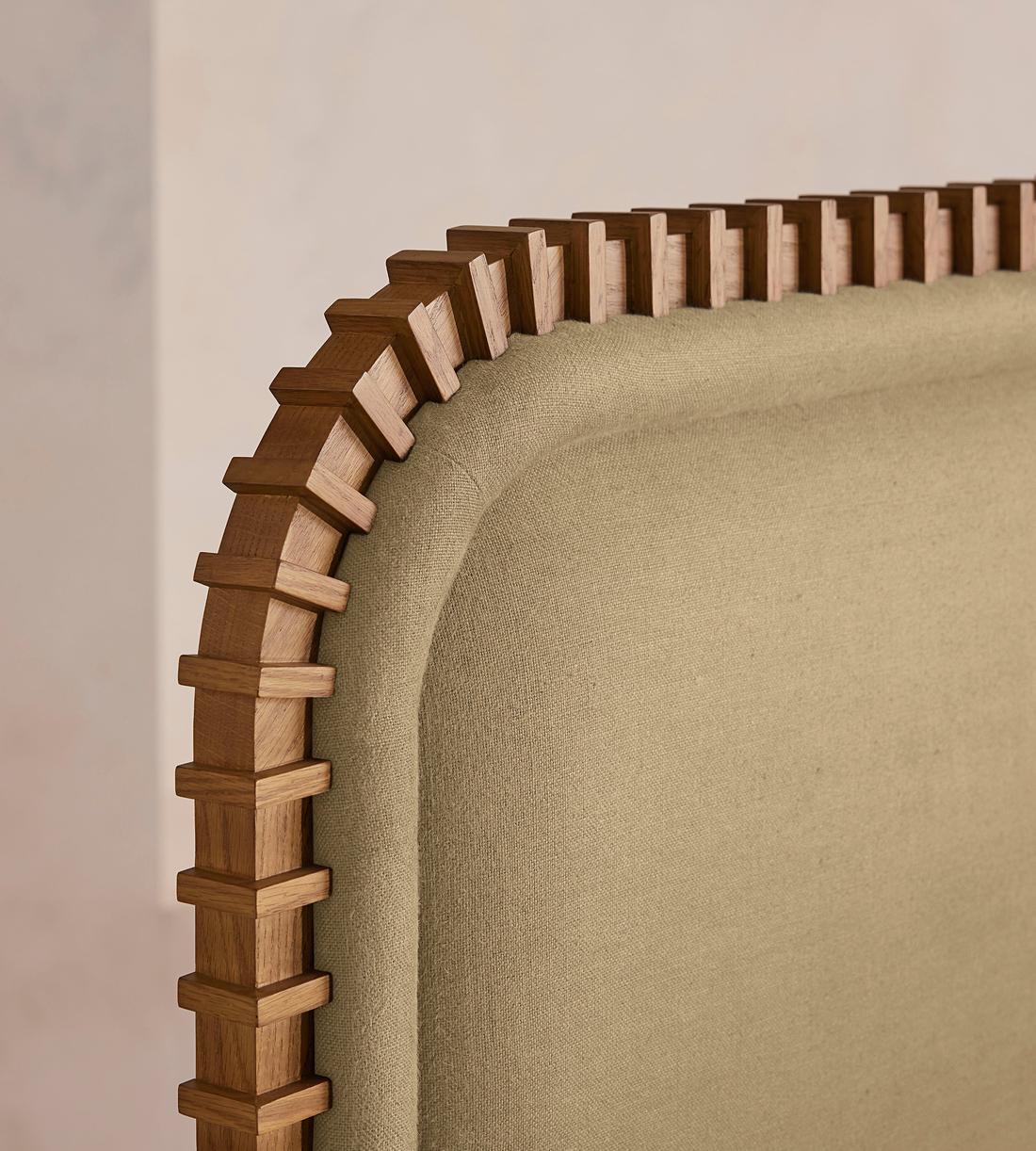 Angus Bed - King - Linen - Wheat - Images - Image 4