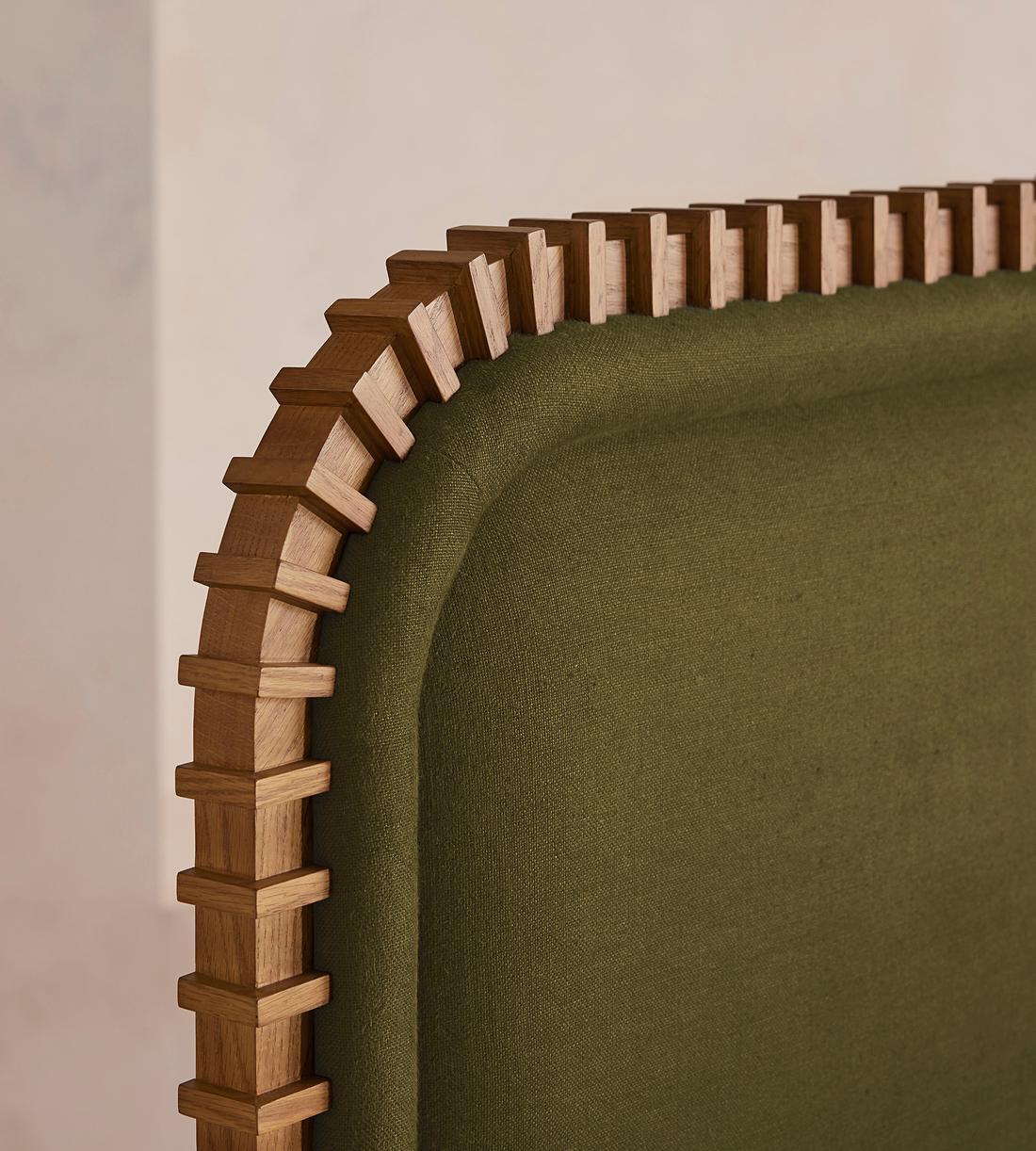 Angus Bed - King - Linen - Olive - Images - Image 4